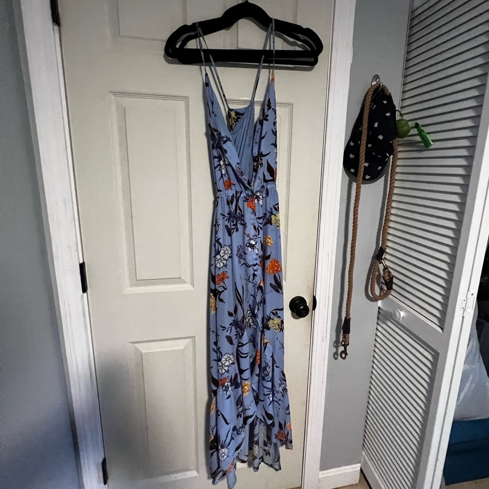 COPY - Belle vere high low blue floral dress